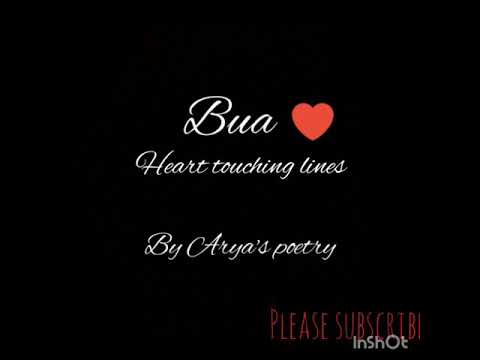 Bua some beautiful lines on bua l written by  Arya l voice of  Arya l please comment and subscribe