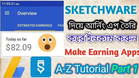 Make Earning Apps in SKETCHWARE | Earn money from Admob | Android App Making Tutorial Part 1