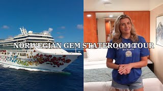 NORWEGIAN GEM STATEROOM TOUR | 2024 interior room