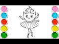 Ballerina Cappuccina Drawing, Painting &amp; Coloring For Kids and Toddlers_ Easy Art