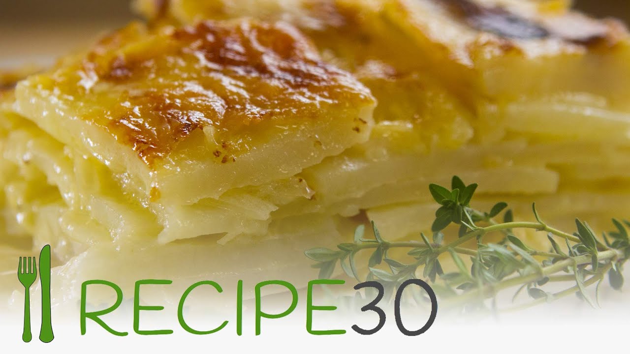 CHEESY POTATO GRATIN or Scalloped potato recipe | Recipe30