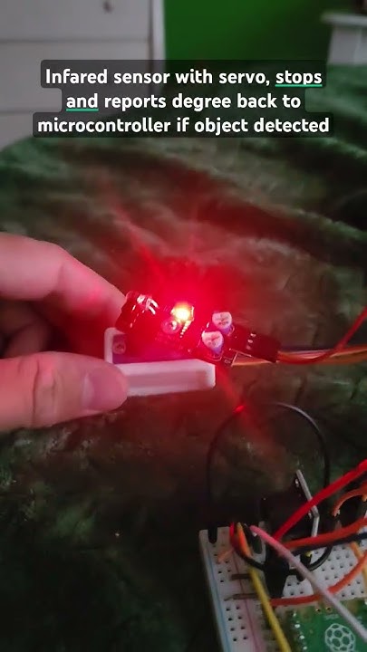 Object detection sensor attached to servo - YouTube