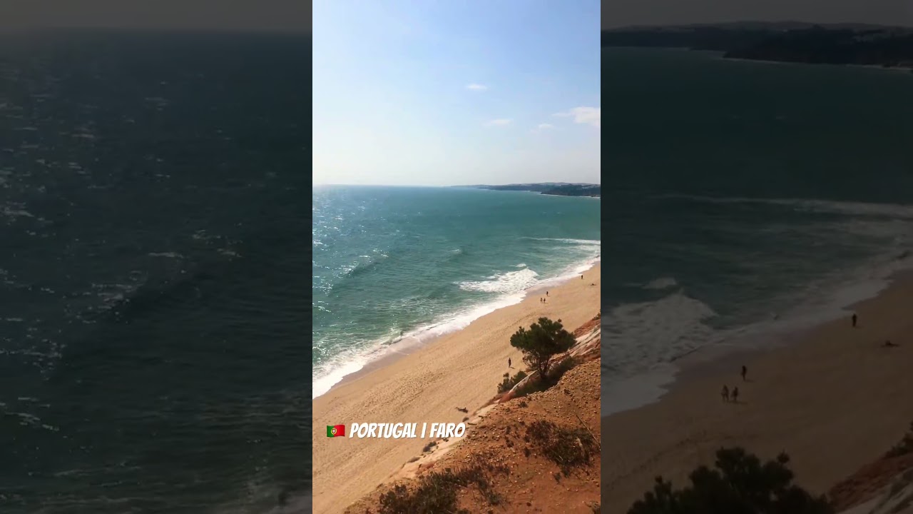 🇵🇹 Portugal, Faro | beach view from the cliffs #portugal #faro #beach