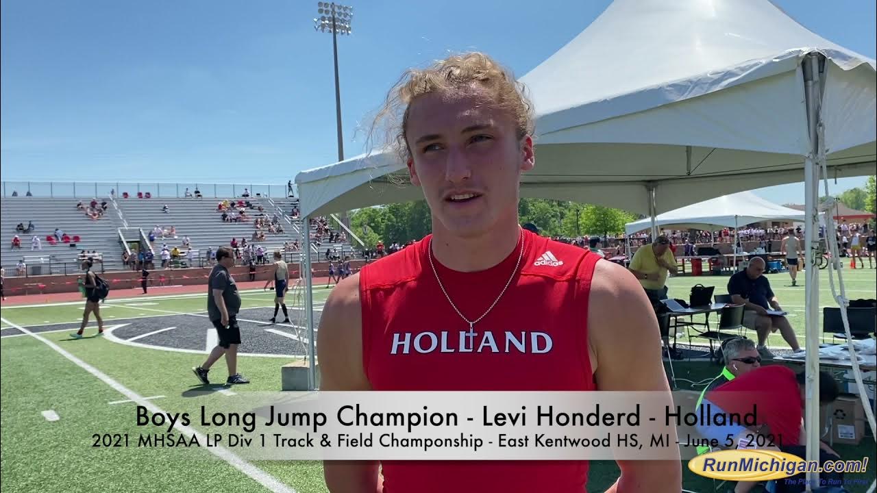 Interview Levi Honderd from Holland 2021 MHSAA LP D1 Track & Field
