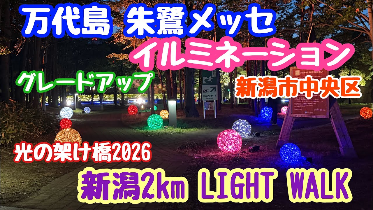2026年6月10日 万代島 朱鷺メッセ 新潟2kmライトウォーク 光の架け橋 イルミネーション 新潟市中央区