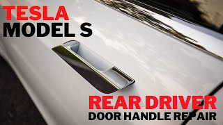 REAR Driver Door Handle stuck out Tesla Model S 2013