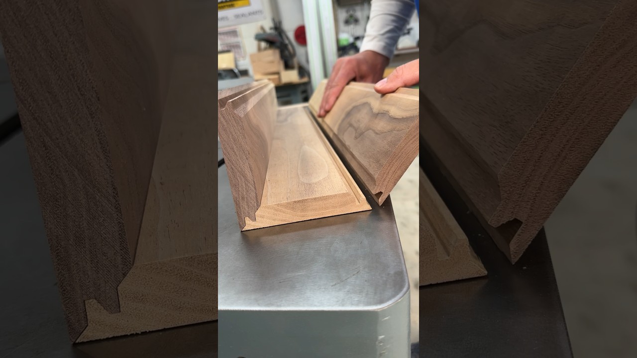 Using the Freud lock miter shaper cutter to make some 4.5 x 4.5 walnut posts #freudtoolsambassador