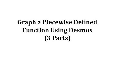 Graph a Piecewise Defined Function Using Desmos (3 parts)