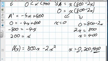 Optimization, Maximum Area Grade 12 Calculus Lesson 3 3 7:18:12