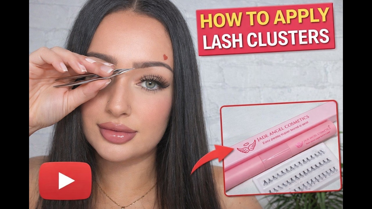 How To Apply lash Clusters - YouTube