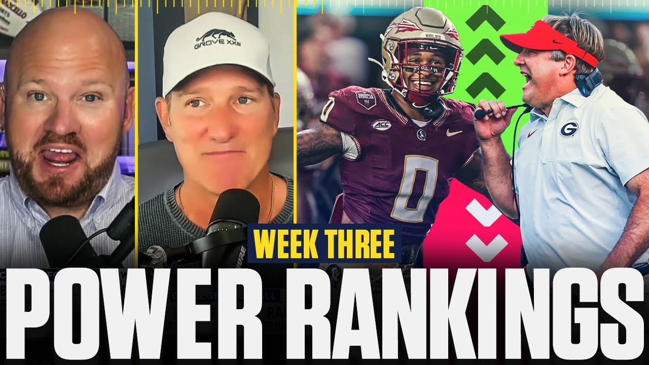 College Football Power Rankings - Week 3: Georgia Falls, USF Surges, FSU Dominates