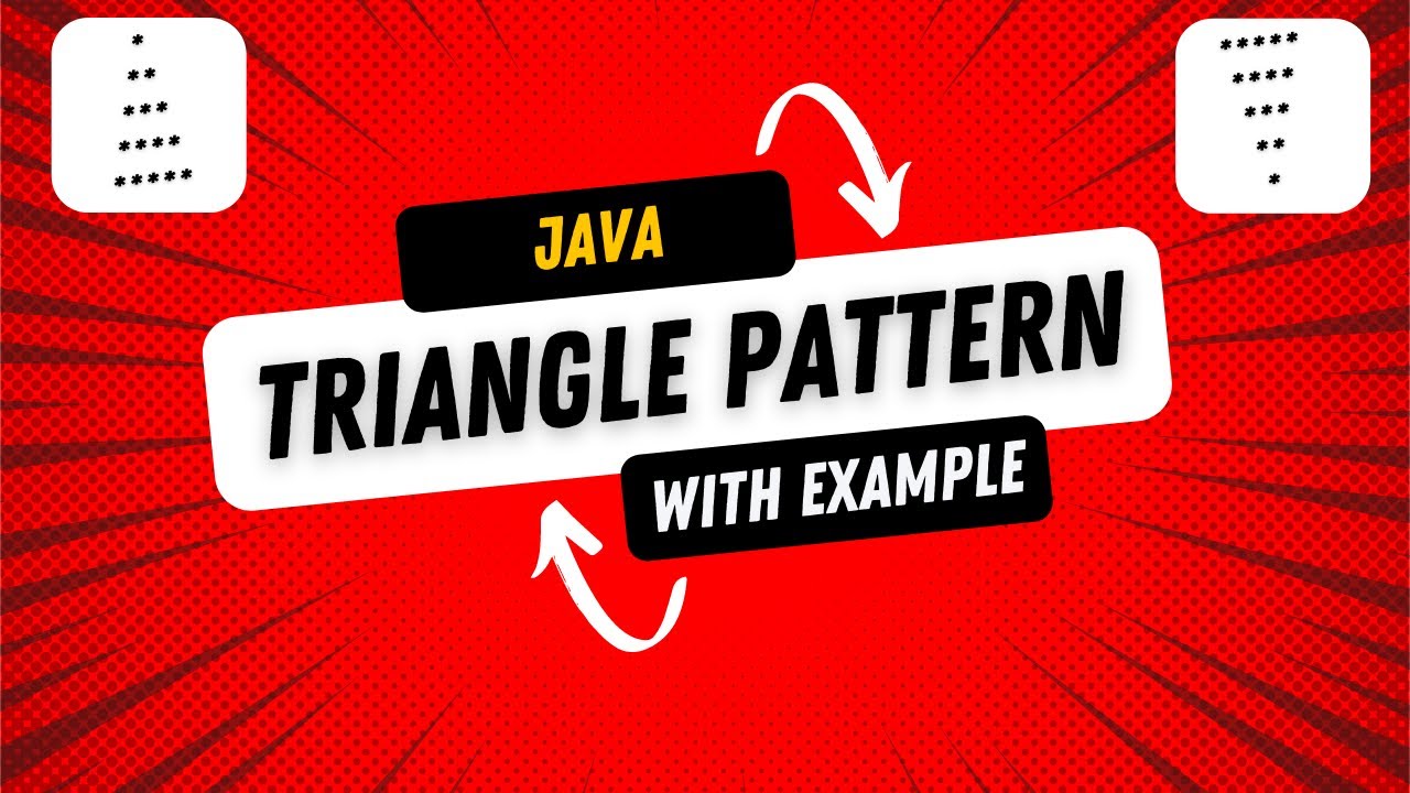 Triangle pattern in java Java programming for beginners YouTube