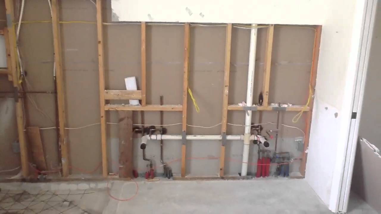 Shower Pan Rough In Rough in shower - YouTube