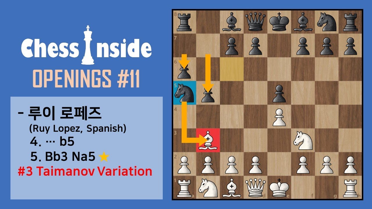 체스 오프닝 #11 - 루이로페즈 (Ruy Lopez) - Taimanov Variation