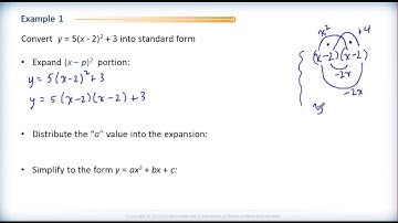 Math 2200 - Ch.3 Sec.3.2 Quadratic Functions in Standard Form 1B - Instruction