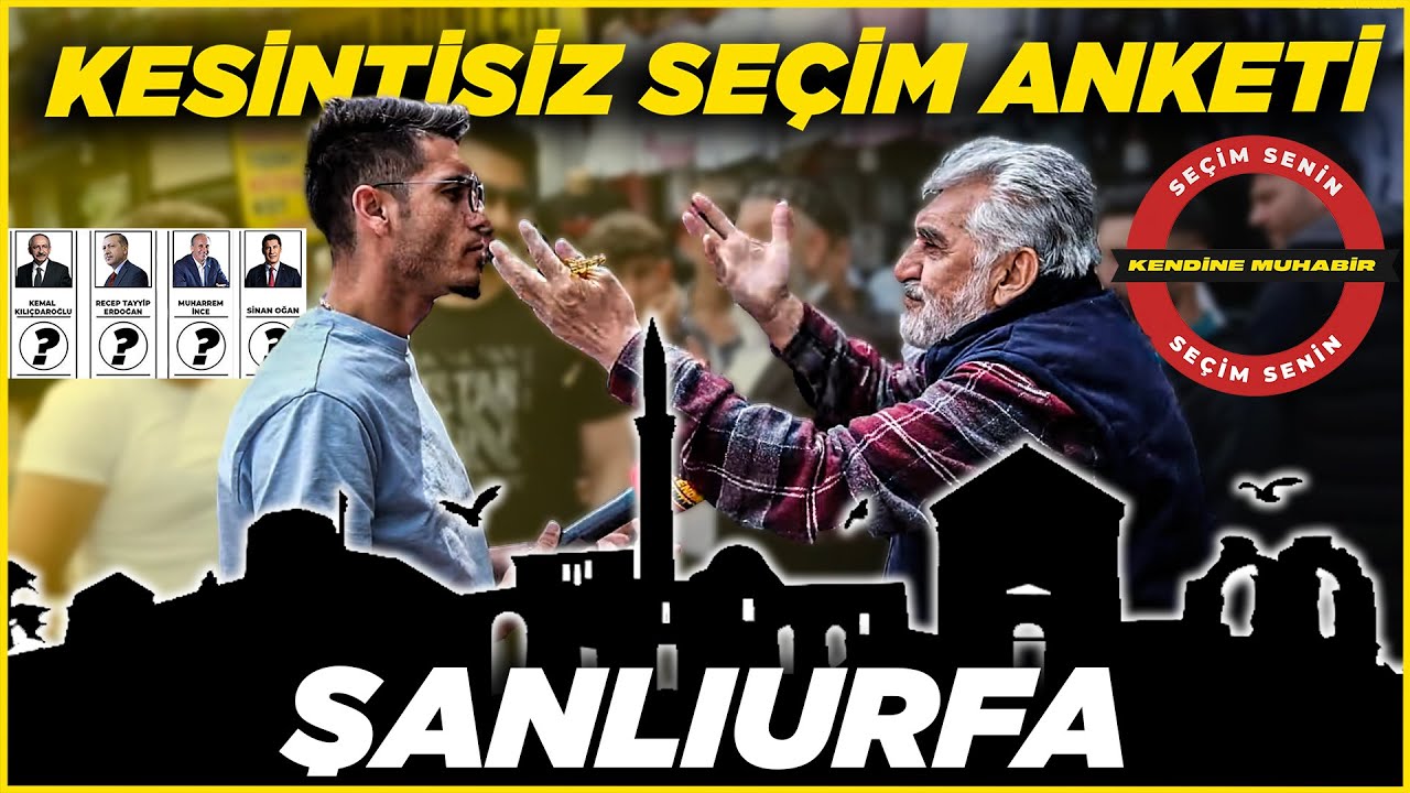 ⁣ŞANLIURFA KESİNTİSİZ, SAYAÇLI SEÇİM ANKETİ | Şanlıurfa Sokak Röportajları