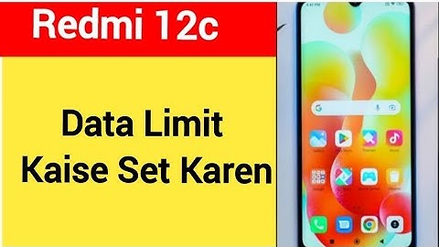 how to set data limit warning, Redmi 12C me data limit kaise set karen