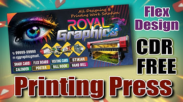 How to Make Flex Banner Design | Printing Press Banner Design | CDR File Download | CoralDRAW Tips ✔