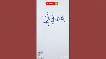 Hitesh signature style,How to sign the H,#trending #signature #youtubeshorts #ytshorts #art #video