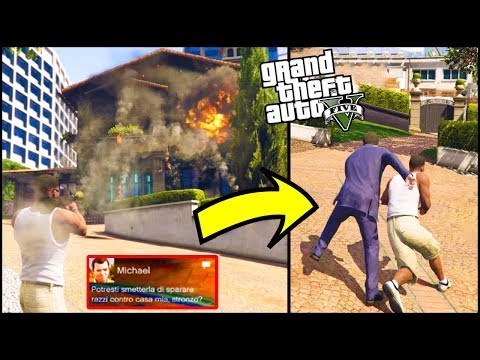 COSA SUCCEDE se DISTRUGGIAMO la CASA di MICHAEL di fronte a MICHAEL? GTA 5 ITA
