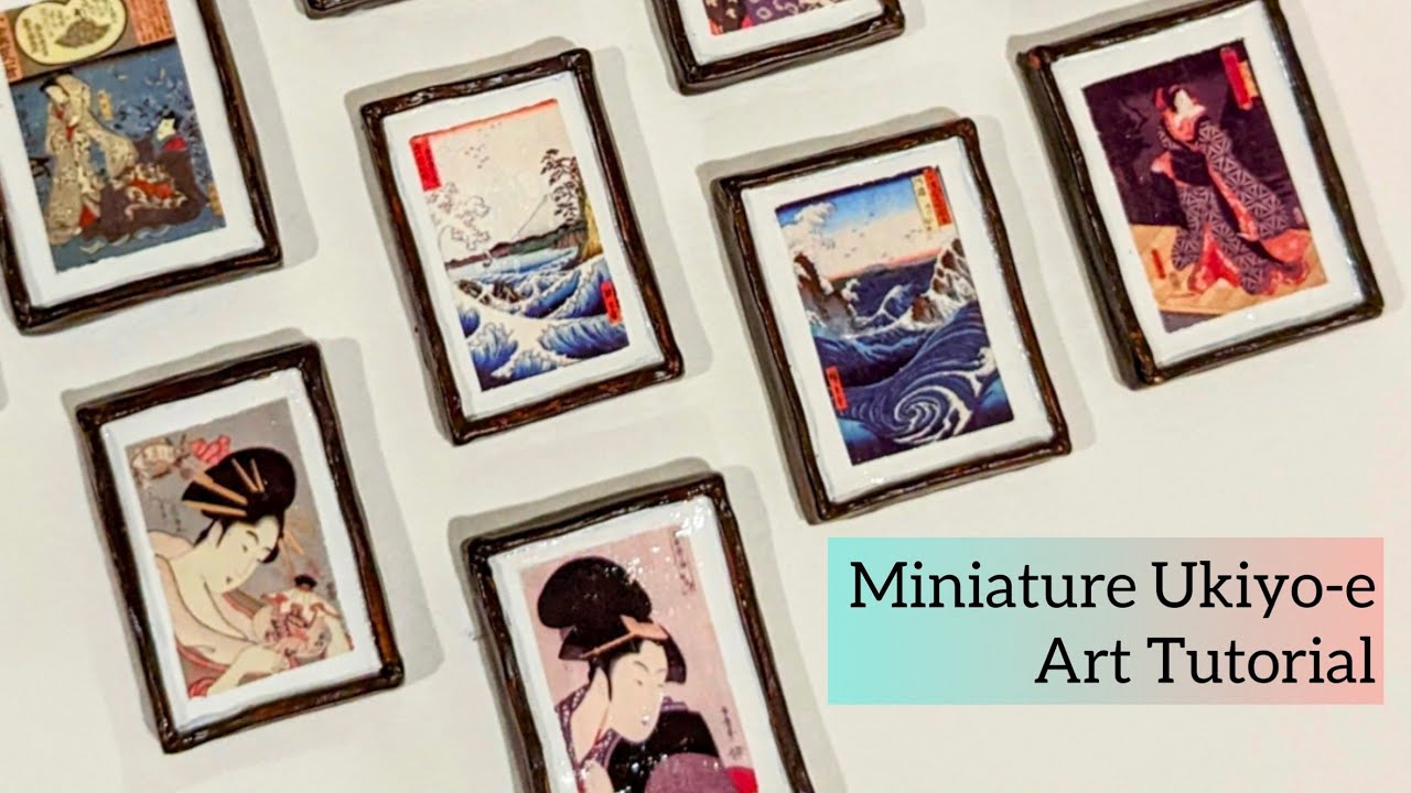 Miniature Ukiyoe Art Tutorial / Polymer Clay Miniature Painting YouTube