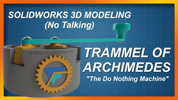 Trammel of Archimedes - Solidworks 3D modeling (No Talking)