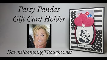 Party Pandas Gift Card Holder card