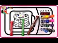 Microwave Cake Big Marker Pencil Coloring Pages / Akn Kids House