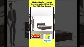 Flipkart Perfect Homes Sheesham Wood King Size Bed With Box Storage For Bed Room, Hotel