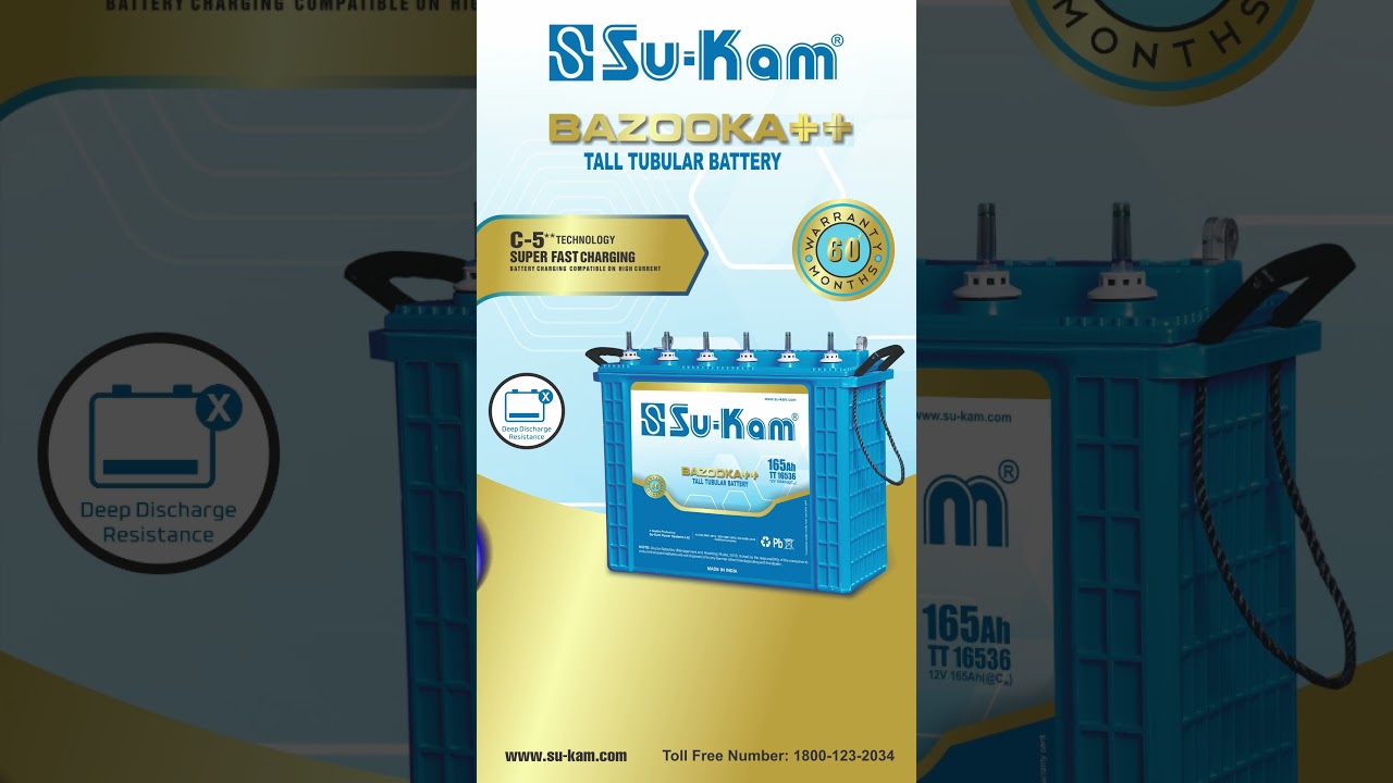 Powerful and long-lasting batteries from the house of Su-kam!