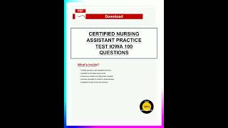 Certified Nursing Assistant practice test iowa 100 questions