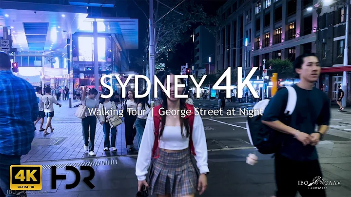 George Street at Night | Sydney City Walk in 4K HDR 🌃🚶‍♂️
