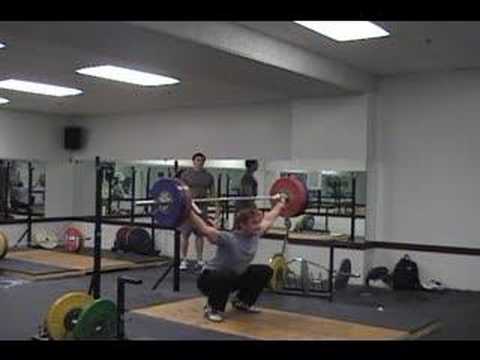 javelin training, 115kg snatch