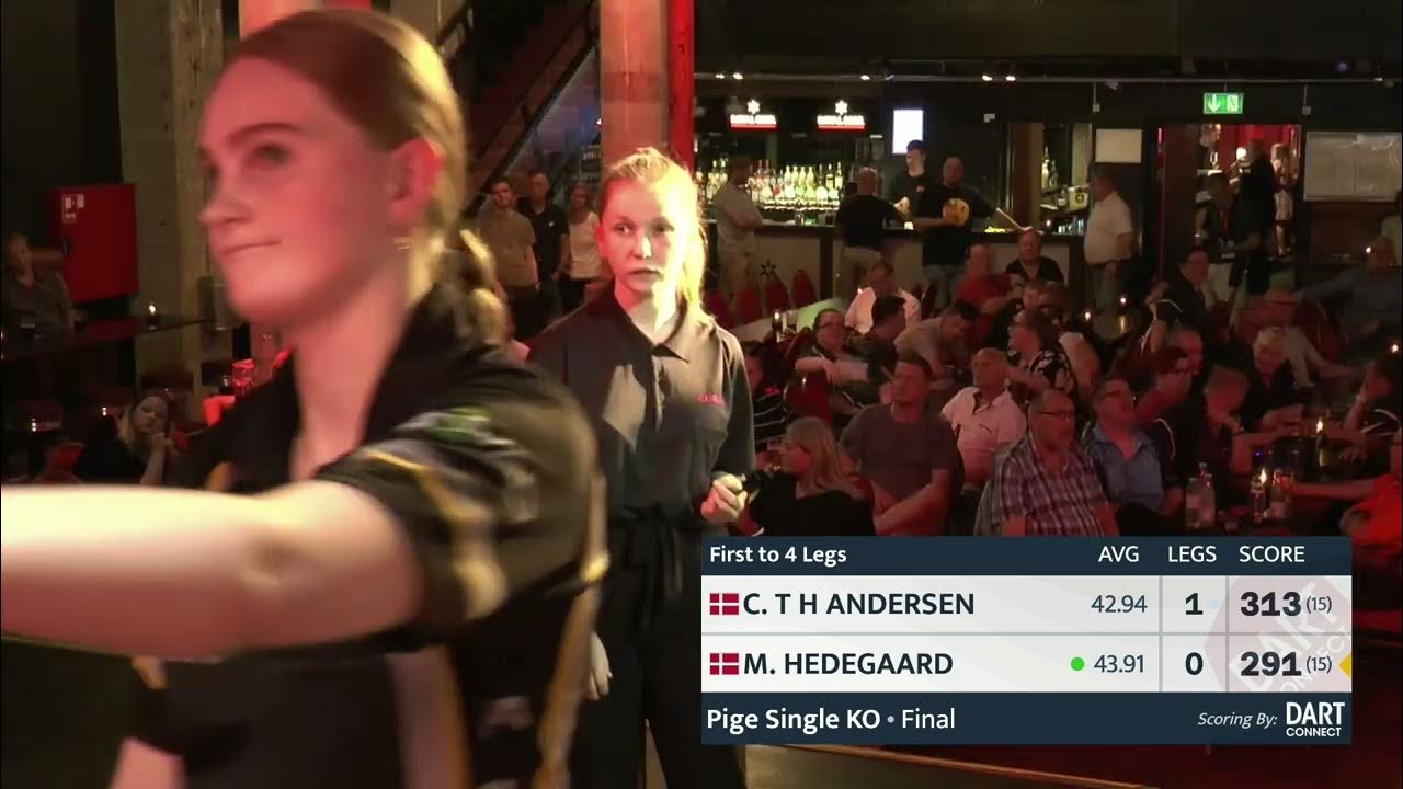 På hovedet af galning billetpris DM Dart 2022 - Piger - C. T H Andersen vs M. Hedegaard - YouTube