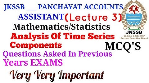 Time Series Analysis MCQ