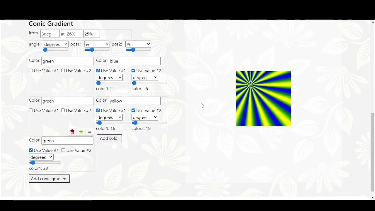 MAVO | Repeating Conic Gradient Generator | App 6 - YouTube