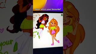He started drawing Winx character!App:Drawly #winx #artchallenge #flora #aisha #multiplayer  #art
