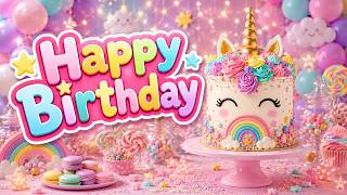 Unicorn Candy Birthday Party | Cute Kawaii Happy Birthday Song | Unicorn & Sweet Candy Birthday Wish screenshot 3