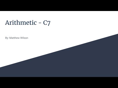 Arithmetic - C7 - CSC120
