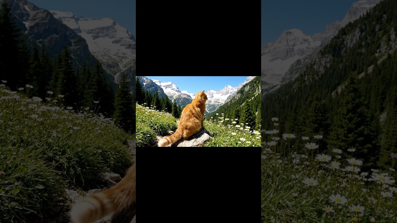 ⛰️ Adventurous Cat Hiking in the Mountains! 🐾😸
