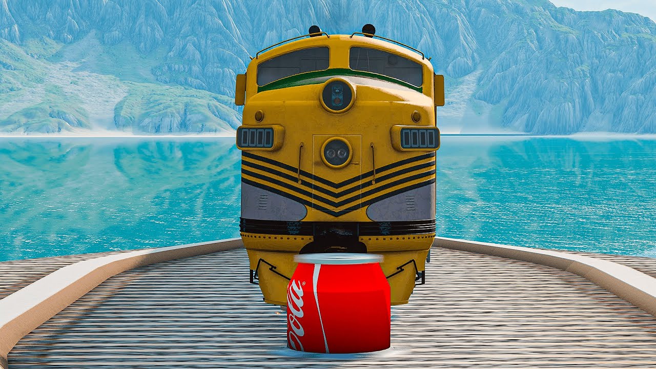 Amazing Train vs Double Rails / Incredible Adventures of the Cool Train - BeamNg.Drive