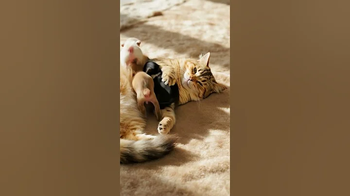 Video 11793381: maine coon mom cat, fluffy maine coon cat, maine coon cat playing, tiny maine coon, cat climbing