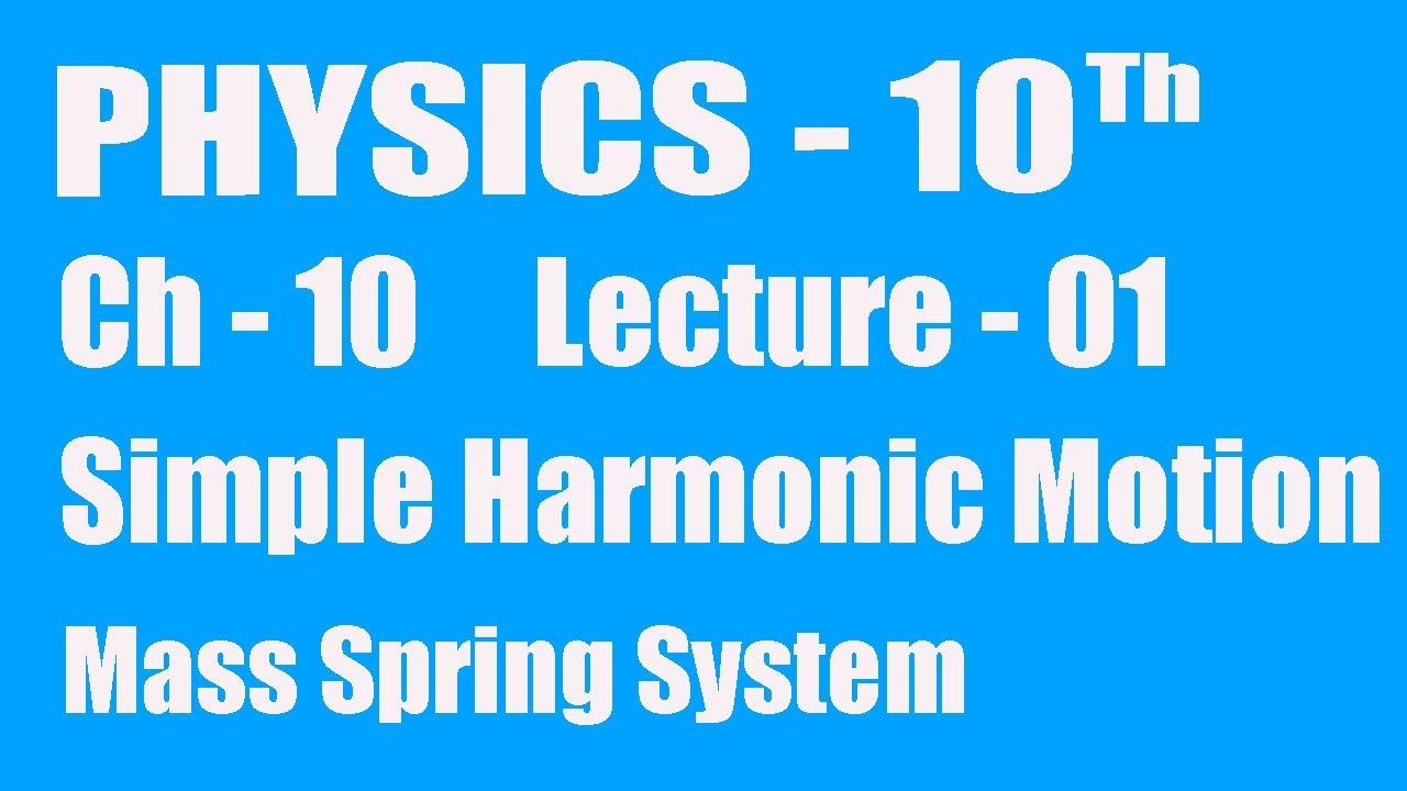 10th Class Physics, Ch - 10, Simple Harmonic Motion, Motion of Mass ...