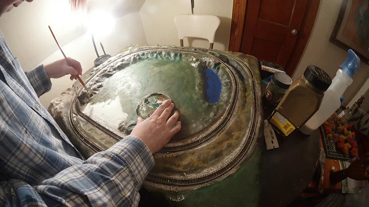 Maxtrax Trains working on his 2 x 4 N scale layout time lapse part 5