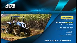 AGRICULTURE TRACTOR NEW HOLLAND TT45 - ROTAVATOR RE 165 - PT. ALTRAK 1978