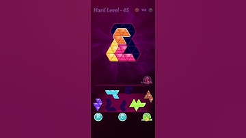 Block!Triangle puzzle:Tangram⬅️Hard Level 45