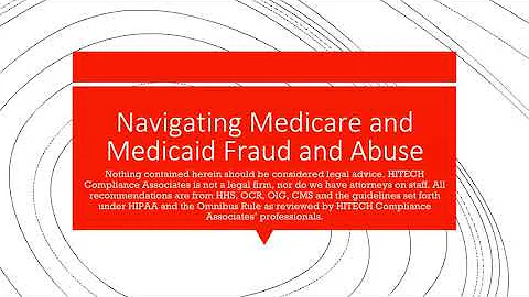 Medicare Fraud  & Abuse Training