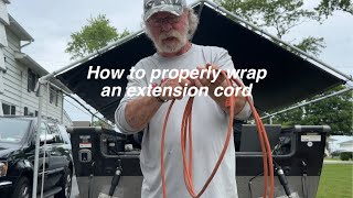 How pros wrap extension cords the right way.