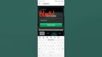 Frog Farm daily Cipher 21 - 22 October