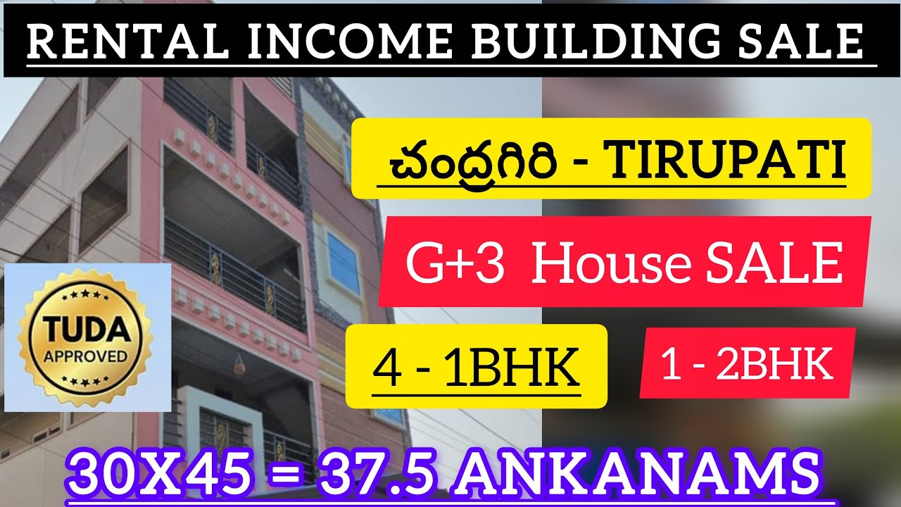 #chandragiri G+3 Independent House Rental Income Building Sale Tirupati Road  @TirupatiRealEstatein 
